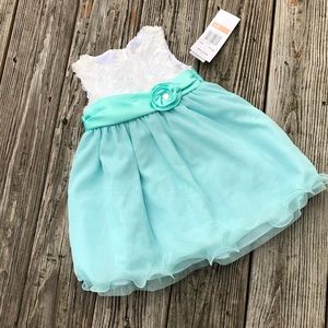 2T Easter Dress - Spring mint and white dress!